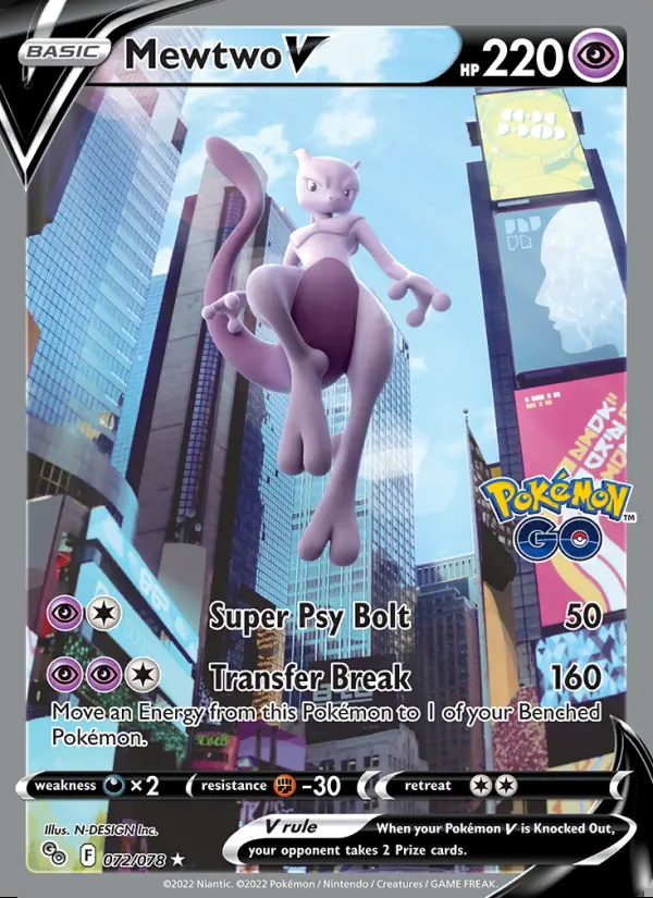 Image of the card Mewtwo V