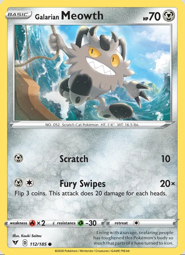 Image of the card Galarian Meowth