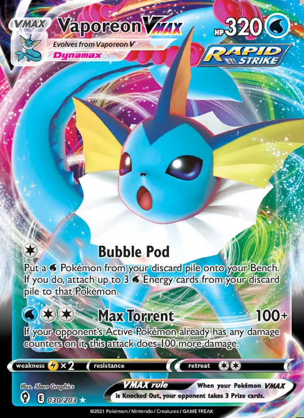 Image of the card Vaporeon VMAX