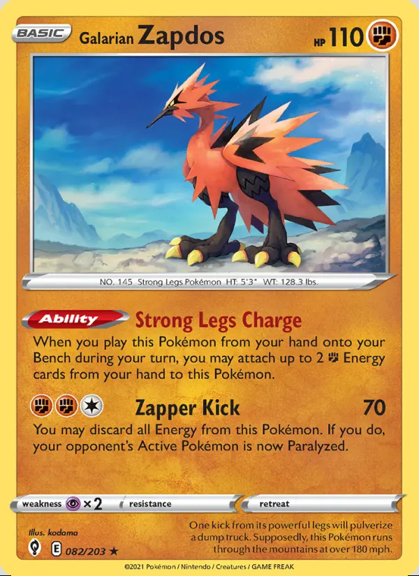 Image of the card Galarian Zapdos