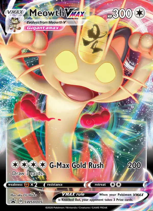 Image of the card Meowth VMAX
