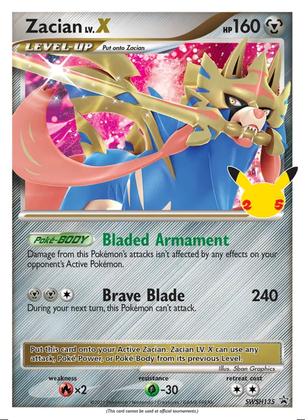 Image of the card Zacian LV.X