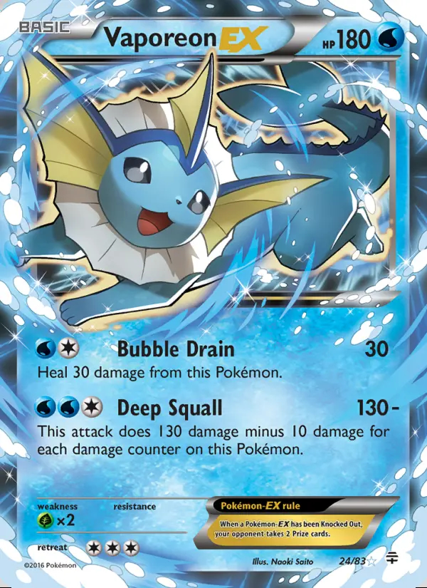 Image of the card Vaporeon EX